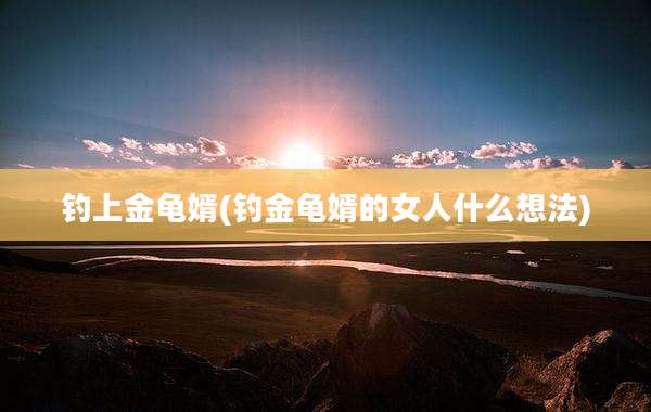 钓上金龟婿(钓金龟婿的女人什么想法)