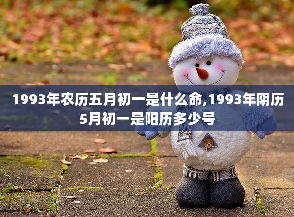 1993年农历五月初一是什么命,1993年阴历5月初一是阳历多少号