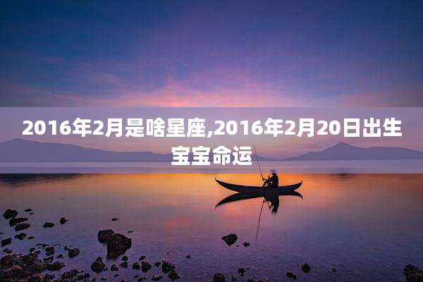 2016年2月是啥星座,2016年2月20日出生宝宝命运