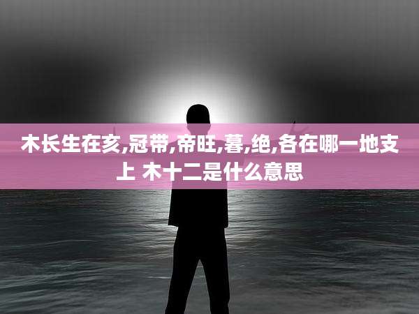 木长生在亥,冠带,帝旺,暮,绝,各在哪一地支上 木十二是什么意思