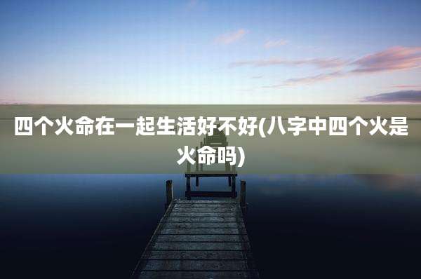 四个火命在一起生活好不好(八字中四个火是火命吗)