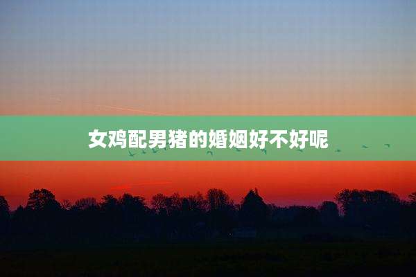 女鸡配男猪的婚姻好不好呢