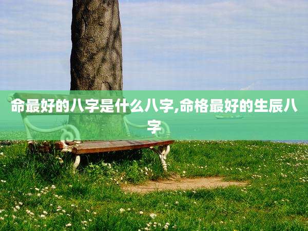 命最好的八字是什么八字,命格最好的生辰八字