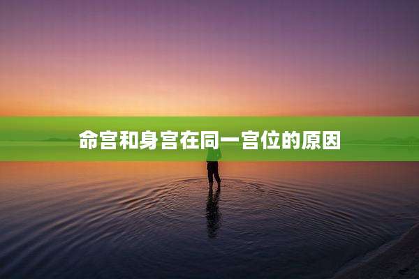 命宫和身宫在同一宫位的原因