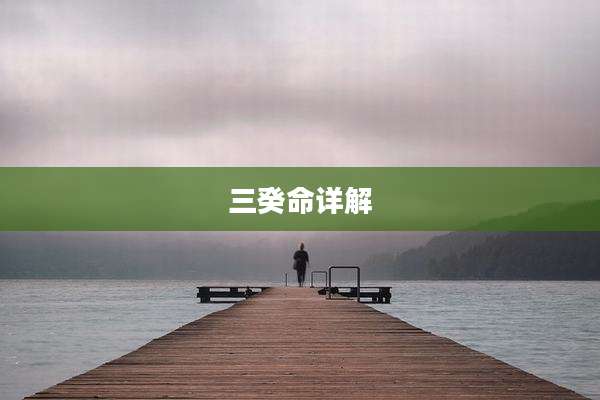三癸命详解
