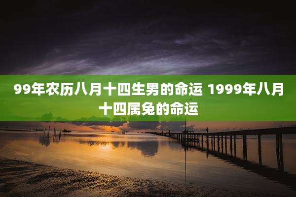 99年农历八月十四生男的命运 1999年八月十四属兔的命运