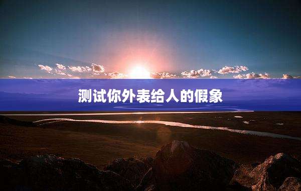 测试你外表给人的假象