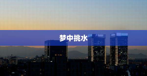 梦中挑水