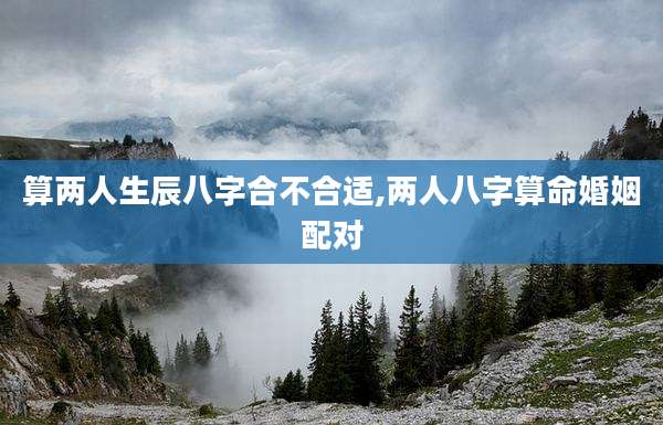 算两人生辰八字合不合适,两人八字算命婚姻配对