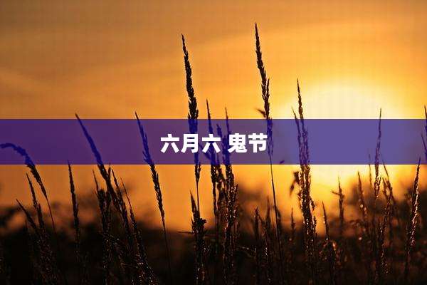 六月六 鬼节