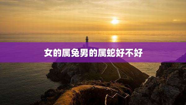 女的属兔男的属蛇好不好