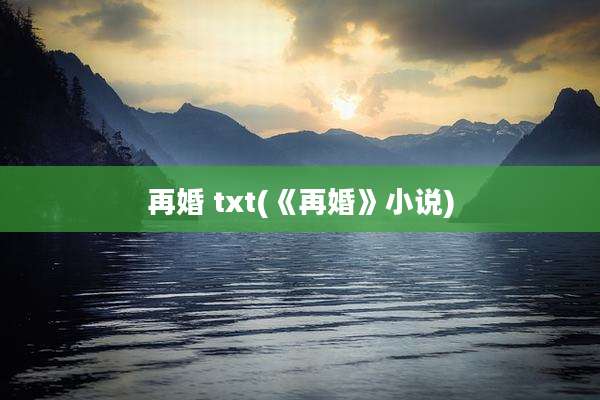再婚 txt(《再婚》小说)