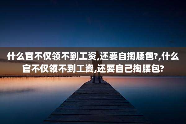 什么官不仅领不到工资,还要自掏腰包?,什么官不仅领不到工资,还要自己掏腰包?