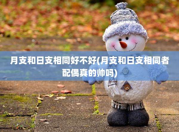 月支和日支相同好不好(月支和日支相同者配偶真的帅吗)