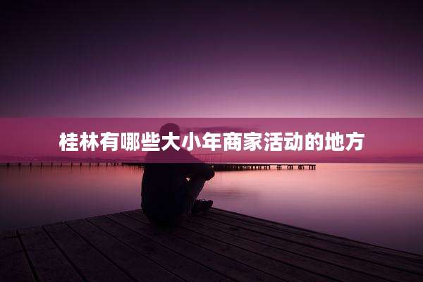 桂林有哪些大小年商家活动的地方