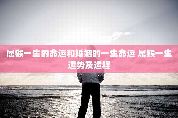 属猴一生的命运和婚姻的一生命运 属猴一生运势及运程