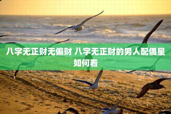 八字无正财无偏财 八字无正财的男人配偶星如何看