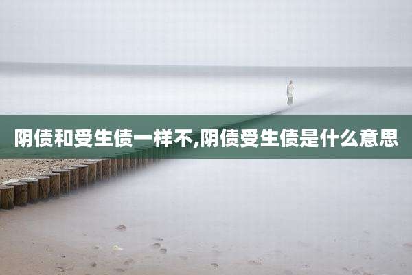 阴债和受生债一样不,阴债受生债是什么意思