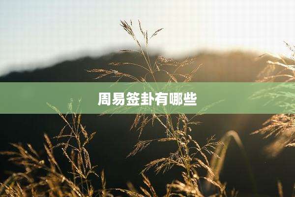 周易签卦有哪些