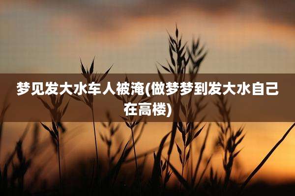 梦见发大水车人被淹(做梦梦到发大水自己在高楼)
