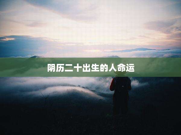 阴历二十出生的人命运