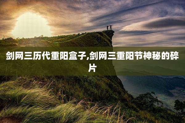剑网三历代重阳盒子,剑网三重阳节神秘的碎片