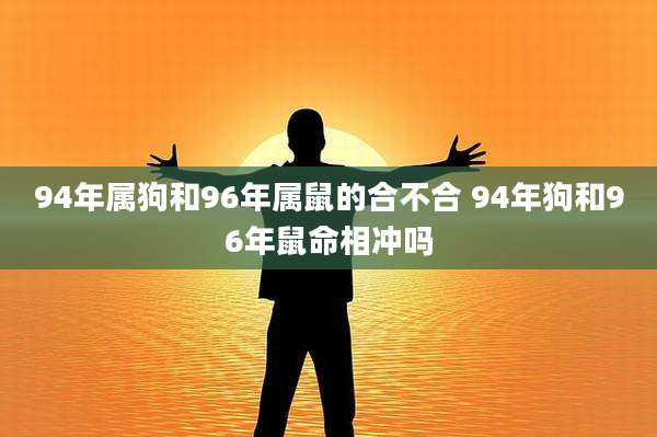 94年属狗和96年属鼠的合不合 94年狗和96年鼠命相冲吗