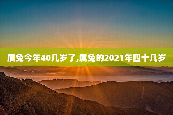 属兔今年40几岁了,属兔的2021年四十几岁