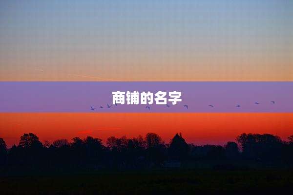 商铺的名字