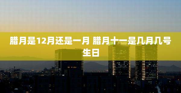 腊月是12月还是一月 腊月十一是几月几号生日