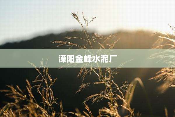 溧阳金峰水泥厂