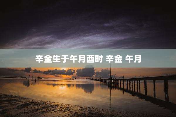 辛金生于午月酉时 辛金 午月