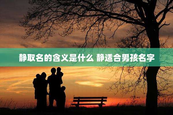 静取名的含义是什么 静适合男孩名字