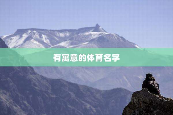 有寓意的体育名字
