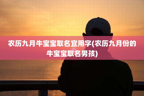 农历九月牛宝宝取名宜用字(农历九月份的牛宝宝取名男孩)