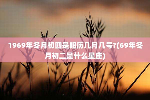 1969年冬月初四是阳历几月几号?(69年冬月初二是什么星座)