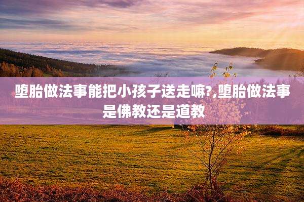 堕胎做法事能把小孩子送走嘛?,堕胎做法事 是佛教还是道教
