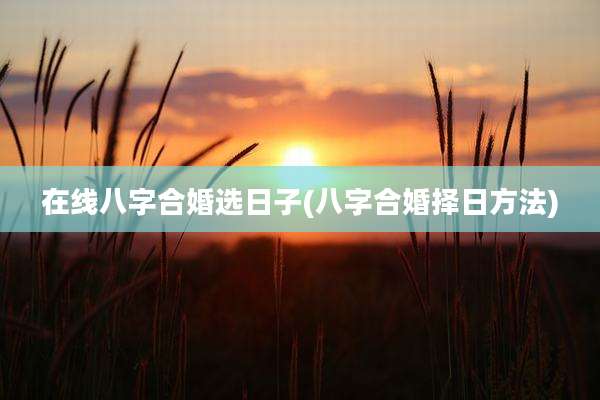 在线八字合婚选日子(八字合婚择日方法)