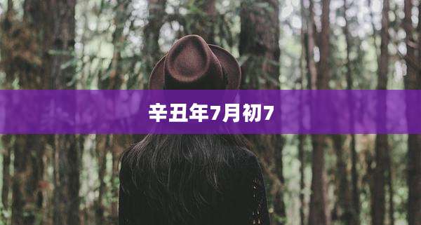 辛丑年7月初7