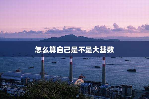 怎么算自己是不是大基数