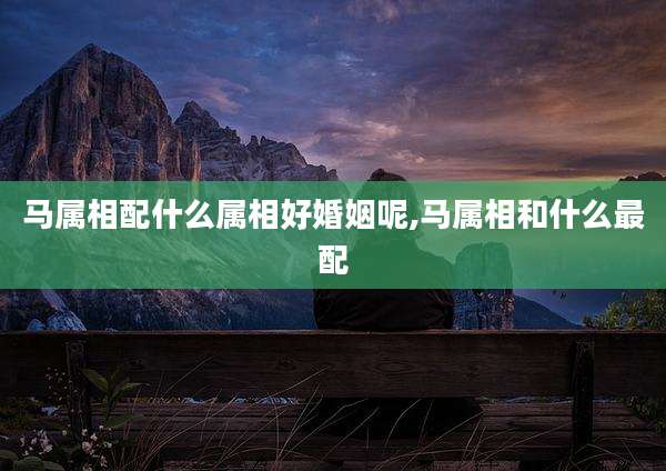 马属相配什么属相好婚姻呢,马属相和什么最配