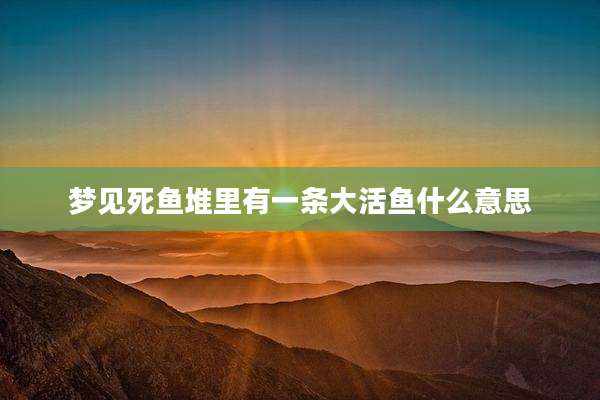 梦见死鱼堆里有一条大活鱼什么意思