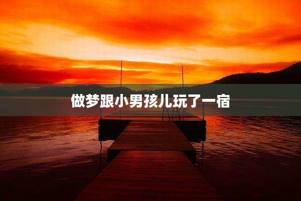 做梦跟小男孩儿玩了一宿