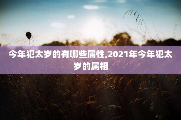 今年犯太岁的有哪些属性,2021年今年犯太岁的属相