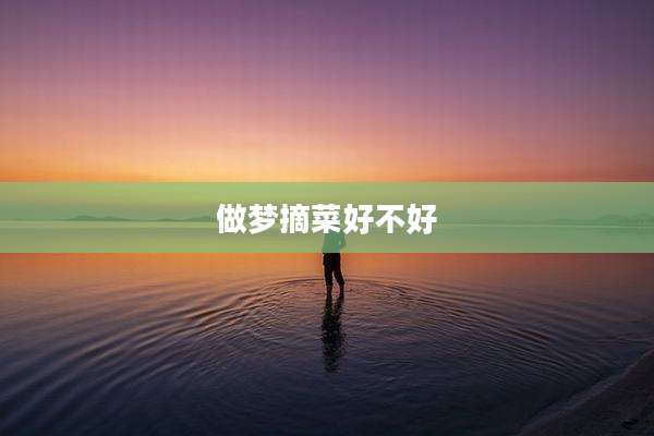 做梦摘菜好不好
