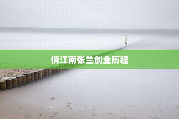 俏江南张兰创业历程