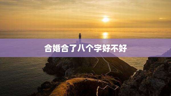 合婚合了八个字好不好