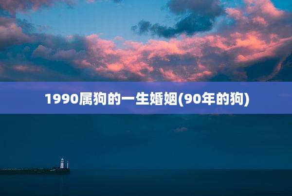 1990属狗的一生婚姻(90年的狗)