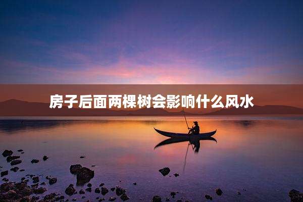 房子后面两棵树会影响什么风水
