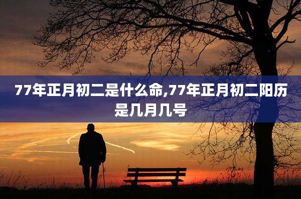 77年正月初二是什么命,77年正月初二阳历是几月几号